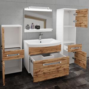Koupelnový nábytek Belini Premium Full Version dub wotan + umyvadlo + zrcadlo + LED osvětlení Glamour 80