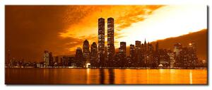 Obraz New York byznysu (1-dílný) - krajina v sépii s architekturou města