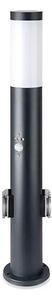Venkovní lampa se senzorem a 2 zásuvkami 1xE27/60W/230V IP44 60cm antracit