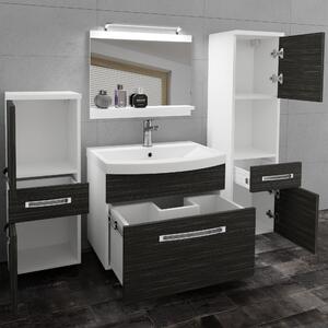 Koupelnový nábytek Belini Premium Full Version královský eben + umyvadlo + zrcadlo + LED osvětlení Glamour 78