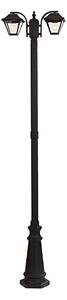 Venkovní lampa 2xE27/60W/230V IP44 232 cm černá