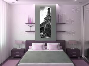 Obraz Onirický Paříž (1-dílný) - fragmenty Eiffelovy věže v šedých tónech