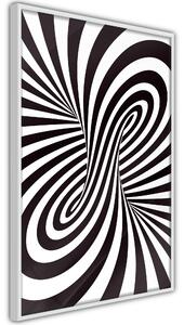 Artgeist Black and White Swirl Velikosti (šířkaxvýška): 20x30, Finální vzhled: Černý rám s paspartou