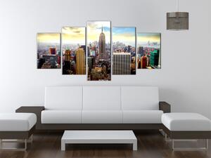 Obraz Srdce města (5-dílný) - architektura New Yorku s mrakodrapy