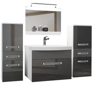 Koupelnový nábytek Belini Premium Full Version šedý lesk / šedý mat + umyvadlo + zrcadlo + LED osvětlení Glamour 72 Výrobce