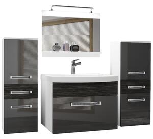 Koupelnový nábytek Belini Premium Full Version šedý lesk / královský eben + umyvadlo + zrcadlo + LED osvětlení Glamour 71 Výrobce
