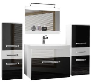 Koupelnový nábytek Belini Premium Full Version černý lesk / bílý lesk + umyvadlo + zrcadlo + LED osvětlení Glamour 67 Výrobce
