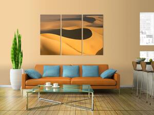 Obraz Krajina (3-dílný) - nekonečné pouštní písky ve fantastickém vzoru
