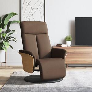 VidaXL Polohovací křeslo s podnožkou textil [356526] Barva: Hnědá
