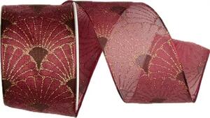 Stuha vánoční organzová GLAMOUR FESTIVAL PURPLE 40mm x 2m