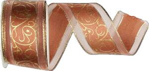 Vánoční stuha RHAPSODY satén organza 40mm x 2m (16,-Kč/m)