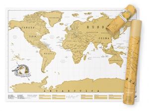 Nástěnná stírací mapa světa Original velká Luckies
