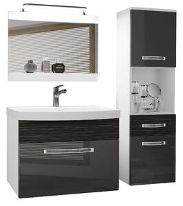 Koupelnový nábytek Belini Premium Full Version šedý lesk / královský eben + umyvadlo + zrcadlo + LED osvětlení Glamour 52 Výrobce