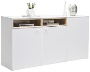 KOMODA, bílá, barvy dubu, 180,4/92,8/43 cm Hom`in