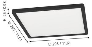 Eglo 900093 - LEDRGBW Stmívatelné stropní svítidlo ROVITO-ZLED/14,6W/230V černá