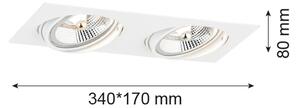 Argon 1046 - Podhledové svítidlo OLIMP 2xGU10-AR111/12W/230V bílá