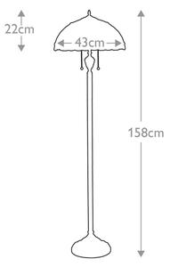 Elstead QZ-LARISSA-FL - Stojací lampa Tiffany LARISSA 2xE27/100W/230V