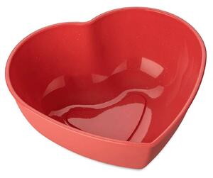 Kuchyňská miska ve tvaru srdce HERZ, organic nature, červená
