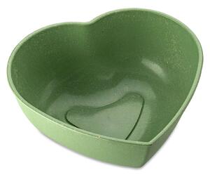 Kuchyňská miska ve tvaru srdce HERZ, organic nature, zelená