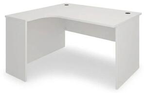 Rohový stůl SimpleOffice 140 x 120 cm, levý, bílá
