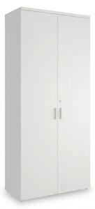 Vysoká skříň SimpleOffice 80 x 40 x 180 cm, bílá