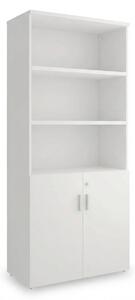 Vysoká skříň SimpleOffice 80 x 40 x 180 cm, bílá