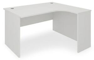 Rohový stůl SimpleOffice 140 x 120 cm, pravý, bílá