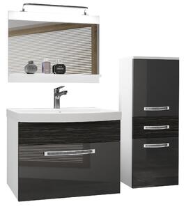 Koupelnový nábytek Belini Premium Full Version šedý lesk / královský eben + umyvadlo + zrcadlo + LED osvětlení Glamour 32 Výrobce