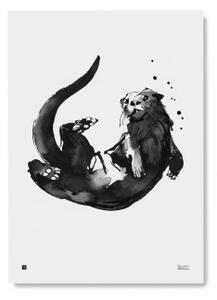 Plakát Otter velký 50x70 cm Teemu Järvi Illustrations