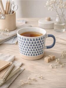 Sinsay - Hrnek s motivem kapek - námořnická modrá