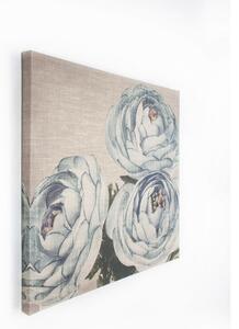 Bezrámový obraz Pivoňky, Teal Floral Trio 41-714, Wall Art, Graham Brown