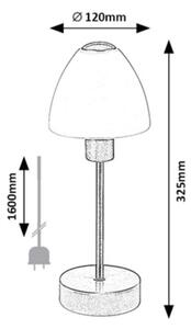 Rabalux 2295 - Stmívatelná stolní lampa LYDIA 1xE14/40W/230V matný chrom