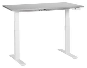 Elektricky výškově nastavitelný pracovní stůl DESTINES Šedá/Bílá 120 cm 72 cm