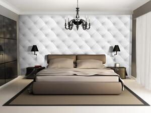 Fototapeta Jemné glamour - vzor s bílým koženým pikováním pro ložnici