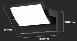 LED Venkovní nástěnné svítidlo LED/17W/230V 4000K IP65 černá