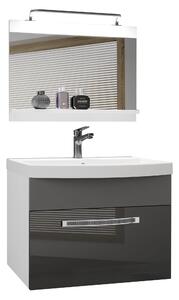 Koupelnový nábytek Belini Premium Full Version šedý lesk / šedý mat + umyvadlo + zrcadlo + LED osvětlení Glamour 15 Výrobce