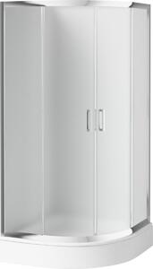 Deante | Sprchový kout Funkia – půlkruhový – 185 x 80 x 80 cm – matné sklo – bezpečnostní sklo 5 mm
