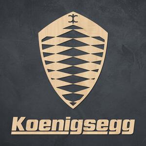 DUBLEZ | Dřevěné 3D logo a nápis - Koenigsegg | Obraz