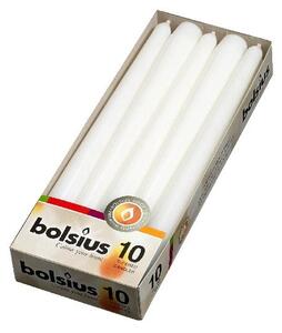 Bolsius Kónická 10ks 24x245 bílá svíčka RAL