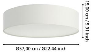 Eglo 31766 - LED RGBW Stm. strop. svítidlo ROMAO-Z LED/35W/230V pr. 57 cm bílá
