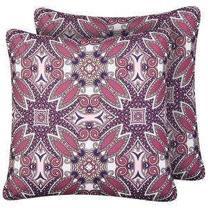 Sada 2 venkovních polštářů MIRAGE Orientální vzor 45 x 45 cm Purpurová