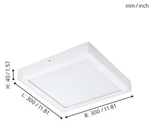 Eglo 96169 - LED Koupelnové stropní svítidlo FUEVA 1 LED/22W/230V IP44