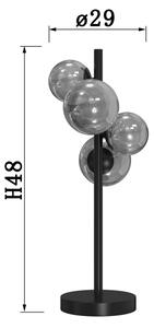 ONLI - Stolní lampa PALOMA 4xG9/10W/230V 48 cm černá/kouřová