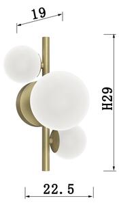 ONLI - Nástěnné svítidlo PALOMA 3xG9/10W/230V zlatá
