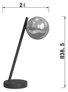 ONLI - Stolní lampa PALOMA 1xG9/10W/230V 38,5 cm černá/kouřová