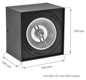 Bodové svítidlo CHLOE AR111 1xGU10/50W/230V hranatý černá
