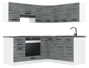 Kuchyňská linka Belini Premium Full Version 360 cm šedá antracit Glamour Wood s pracovní deskou SARAH Výrobce
