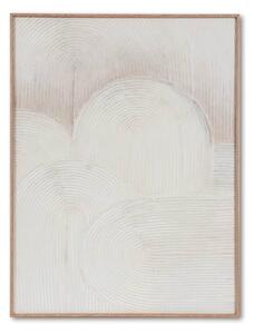 Somcasa Béžový abstraktní obraz Kares 80 x 60 cm