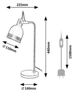 Rabalux 2241 - Stolní lampa FLINT 1xE14/25W/230V béžová