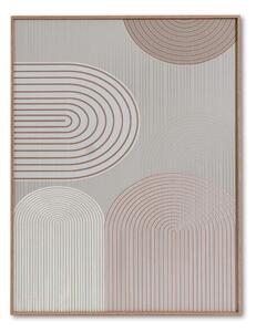 Somcasa Béžový abstraktní obraz Half-oval 80 x 60 cm